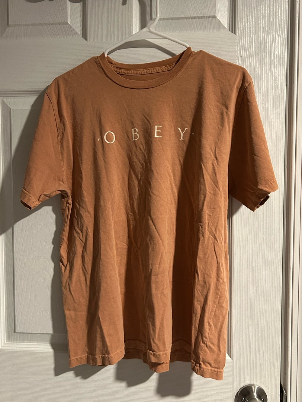 ‘Obey’ Burnt Orange T-Shirt